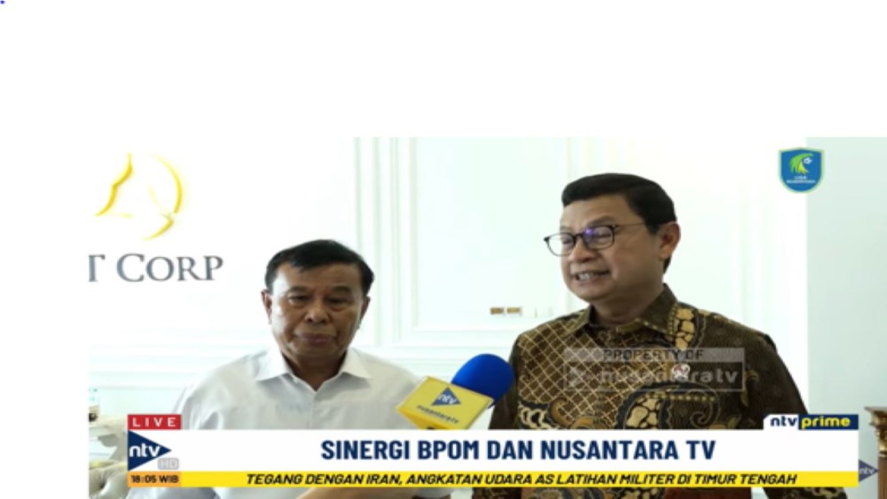 Kepala BPOM Taruna Ikrar bersama Presiden Komisaris NT Corp Nurdin Tampubolon