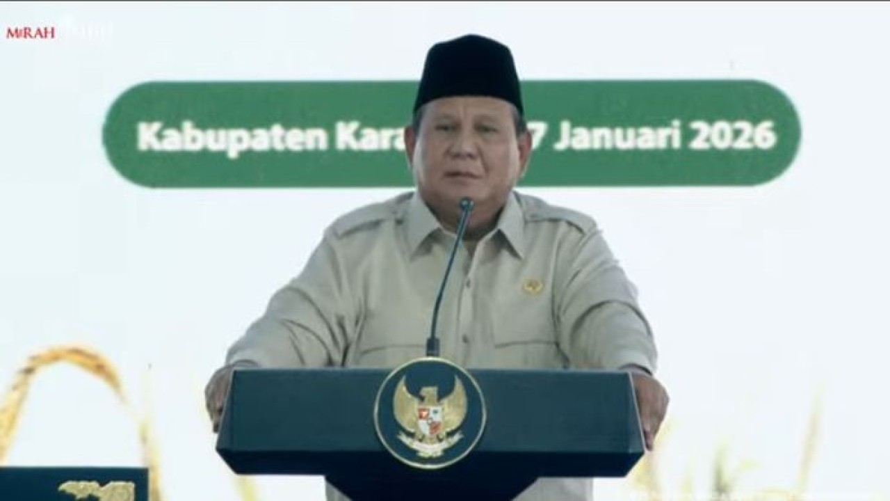 Presiden Prabowo Subianto menghadiri kegiatan panen raya di Karawang, Jawa Barat (Istimewa)