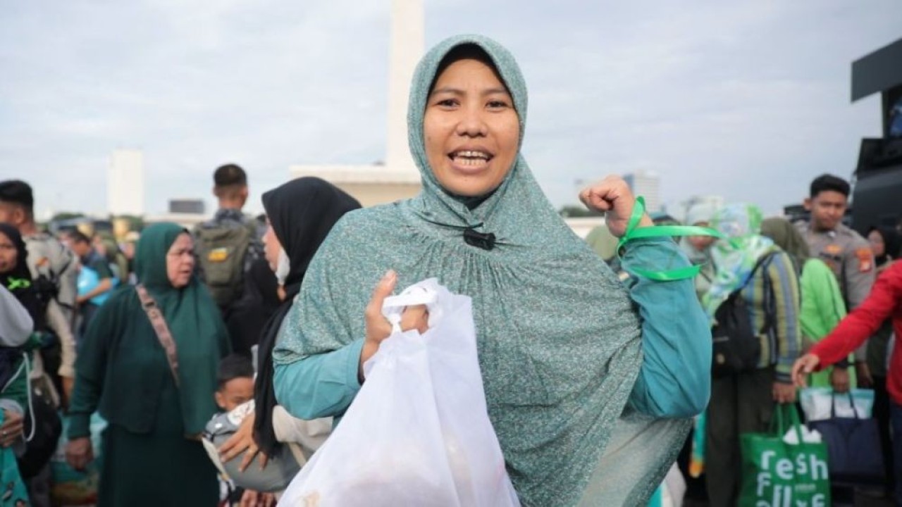 Lili mengaku datang sejak siang hari untuk menghadiri Pasar Murah di Monas. (Foto: Dok/Istimewa/Bakom RI)