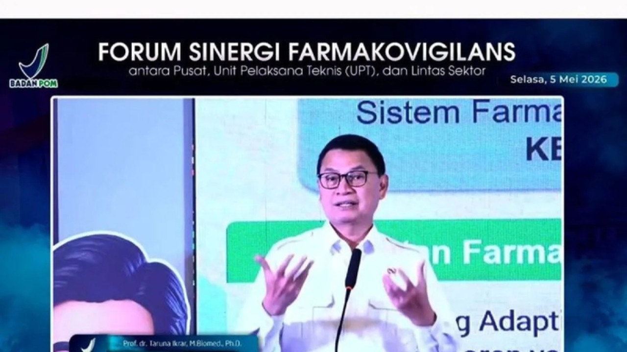 Tangkapan layar - Kepala Badan Pengawas Obat dan Makanan (BPOM) Taruna Ikrar di Jakarta, Selasa 5 Mei 2026. ANTARA/HO - YouTube channel BPOM/pri (Antara)