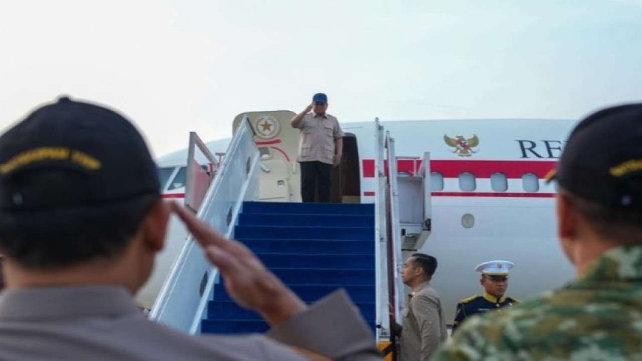 Presiden Prabowo Subianto bertolak menuju Provinsi Gorontalo dalam rangka kunjungan kerja pada Rabu, 24 Juni 2026. (Foto: BPMI Setpres)