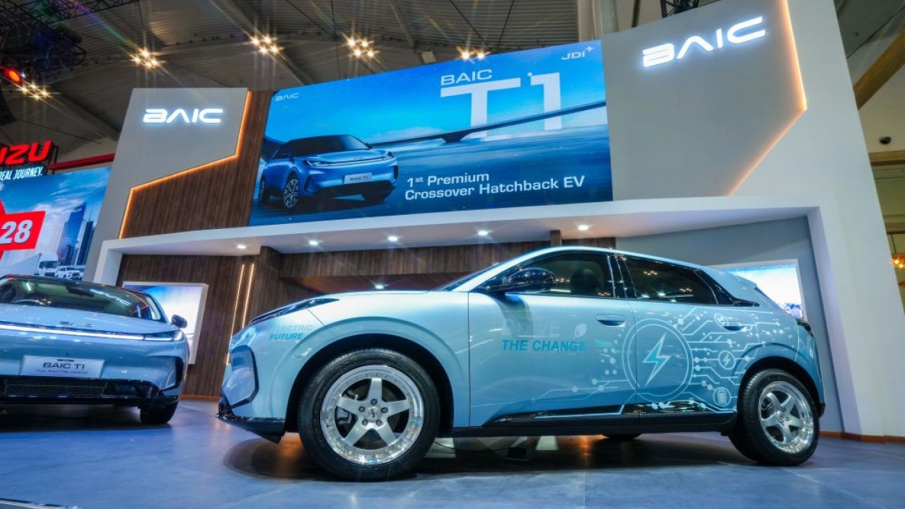 PT JIO Distribusi Indonesia (JDI) resmi meluncurkan mobil listrik pertama mereka, BAIC T1 di ajang GIIAS 2026. (Foto: Dok/Istimewa)