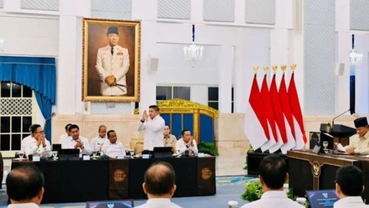 Presiden Prabowo Subianto melakukan pertemuan dengan pengusaha Kamar Dagang dan Industri (Kadin) Indonesia di Istana Negara, Jakarta, Jumat (31/7/2026). (Foto: Antara)