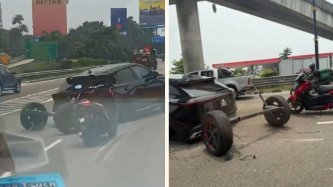 Sebuah Chery Omoda 5 mengalami kerusakan serius di Johor Bahru, Malaysia.  (Foto: Istimewa via CarNewsChina)