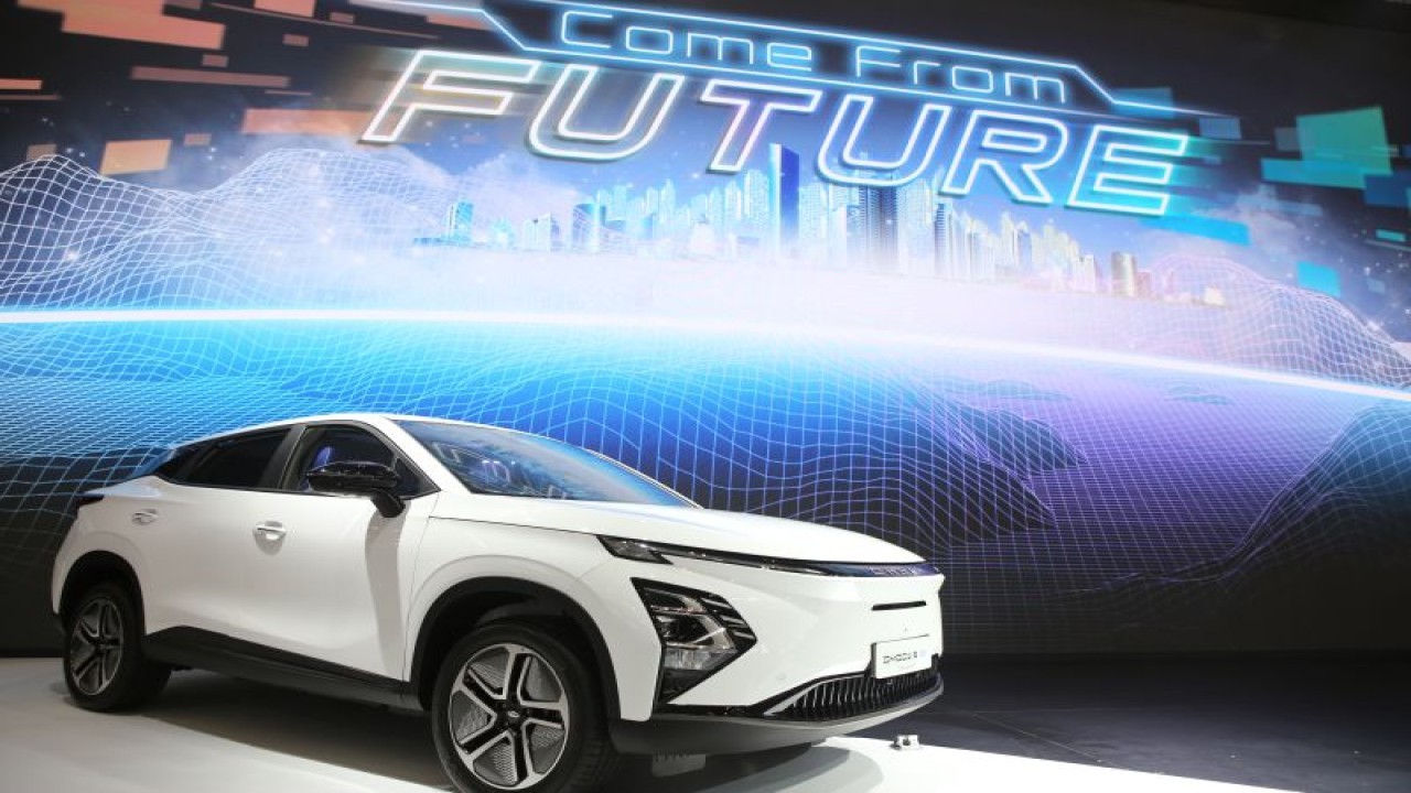 PT Chery Sales Indonesia (CSI) hadir di ajang GIIAS 2023 dengan membawa visi berorientasi pada masa depan dengan memperkenalkan Omoda 5 EV. (Foto: ANTARA/HO/PT CSI)
