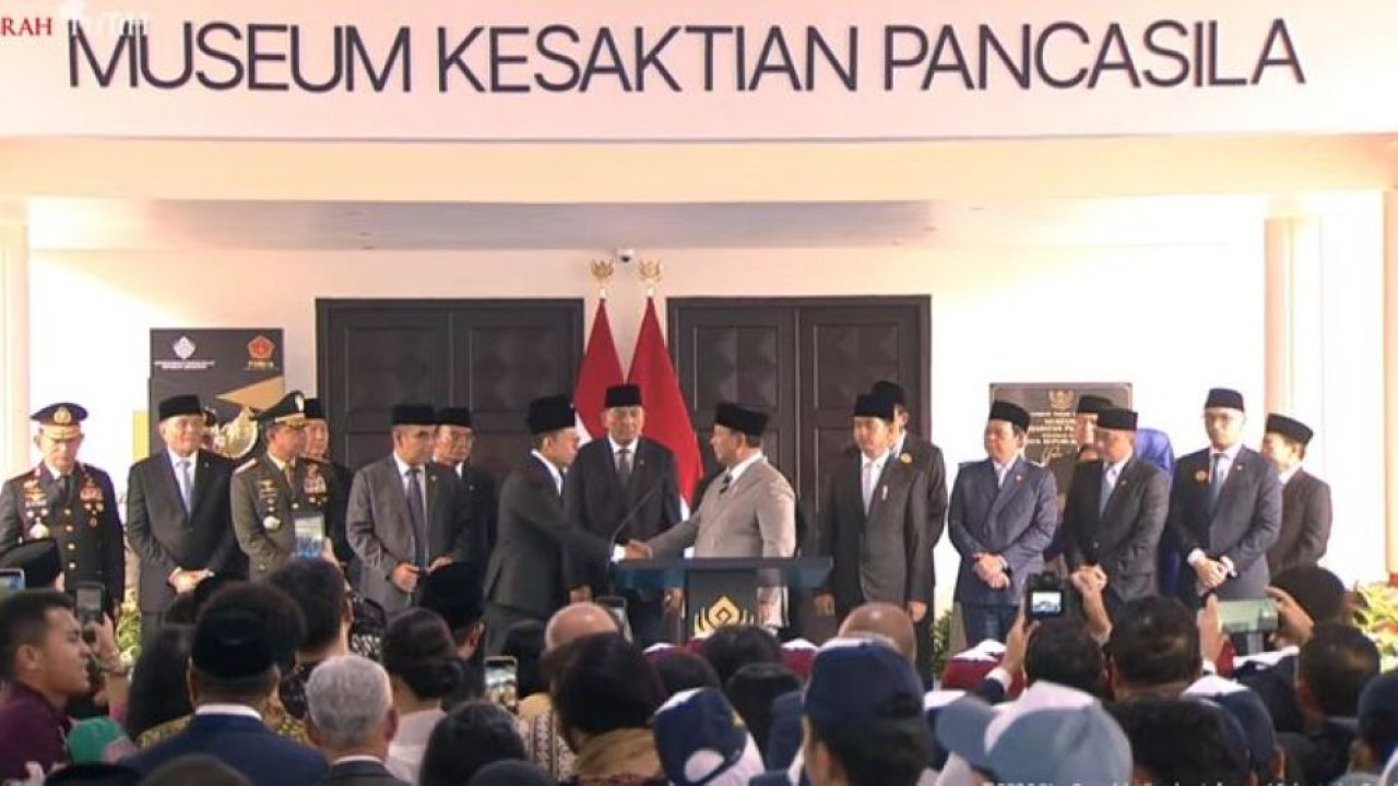 Presiden Prabowo Subianto meresmikan hasil revitalisasi Museum Kesaktian Pancasila di kawasan Monumen Pancasila Sakti, Lubang Buaya, Jakarta, Kamis, 1 Oktober 2026. (Foto: Istimewa)